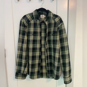 Huckberry Flint and Tinder plaid button down shirt